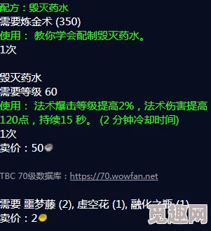 2025年魔兽世界热门指南:毁灭药水图纸最新掉落地点与获取攻略 2025年魔兽世界热门指南:毁灭药水图纸最新掉落地点与获取攻略